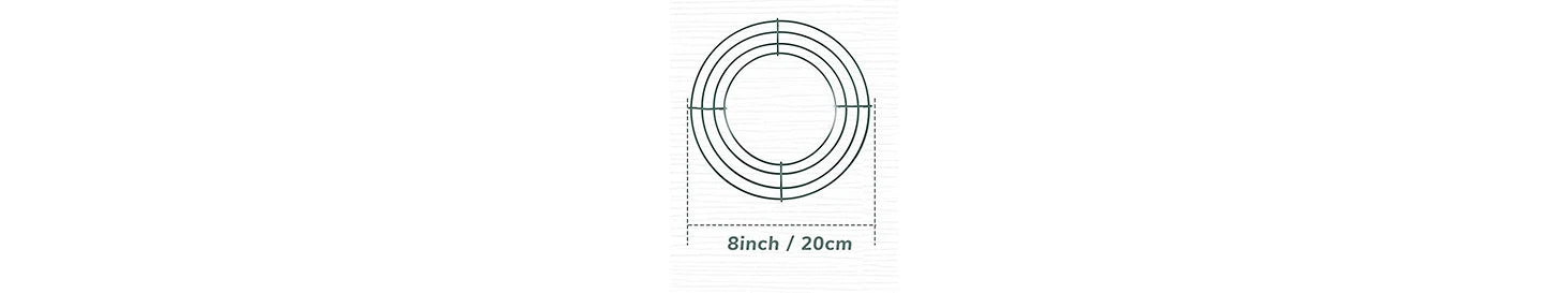Metal Wreath Frame – 25cm Wire Rings for DIY Holiday Crafts