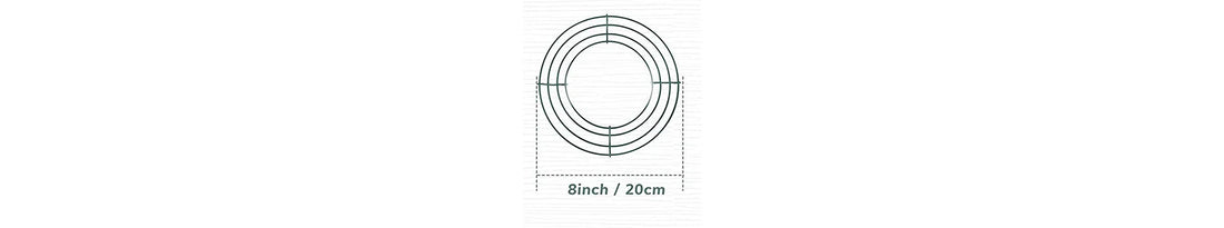 Metal Wreath Frame – 25cm Wire Rings for DIY Holiday Crafts
