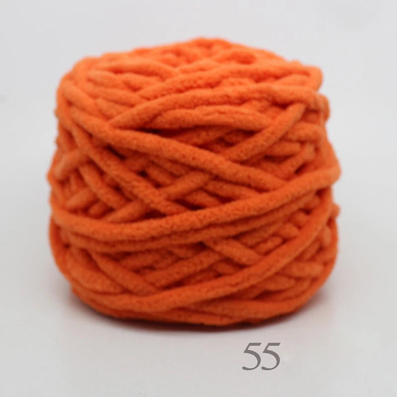 3PCS Chenille Knitting Yarn – 300g Soft Thick Cotton Blend