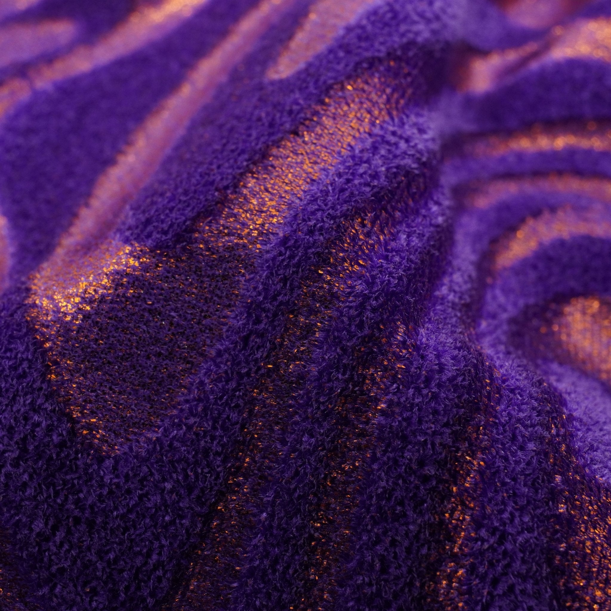 Metallic Foil Velvet Fabric – 2-Way Stretch, 220 GSM