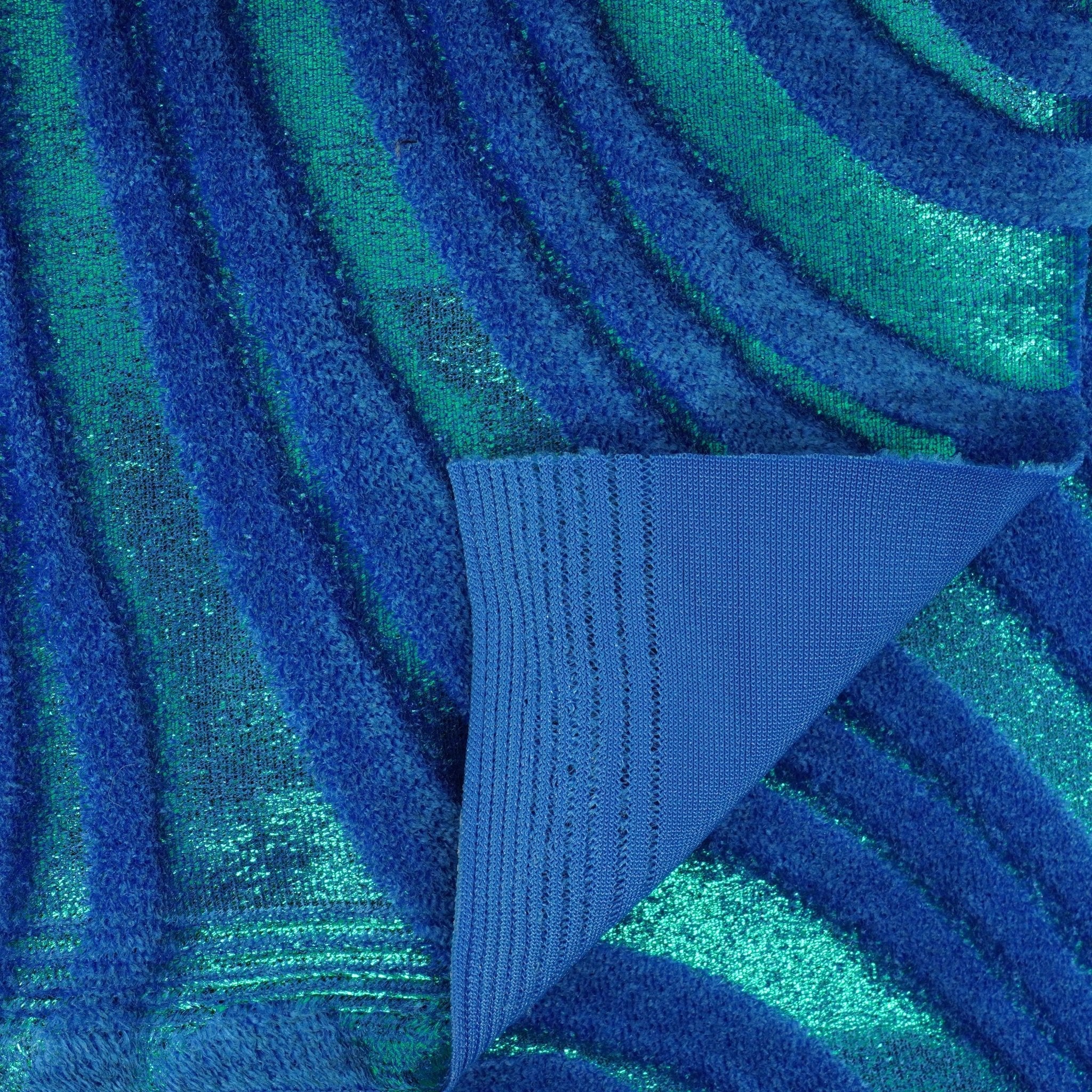 Metallic Foil Velvet Fabric – 2-Way Stretch, 220 GSM