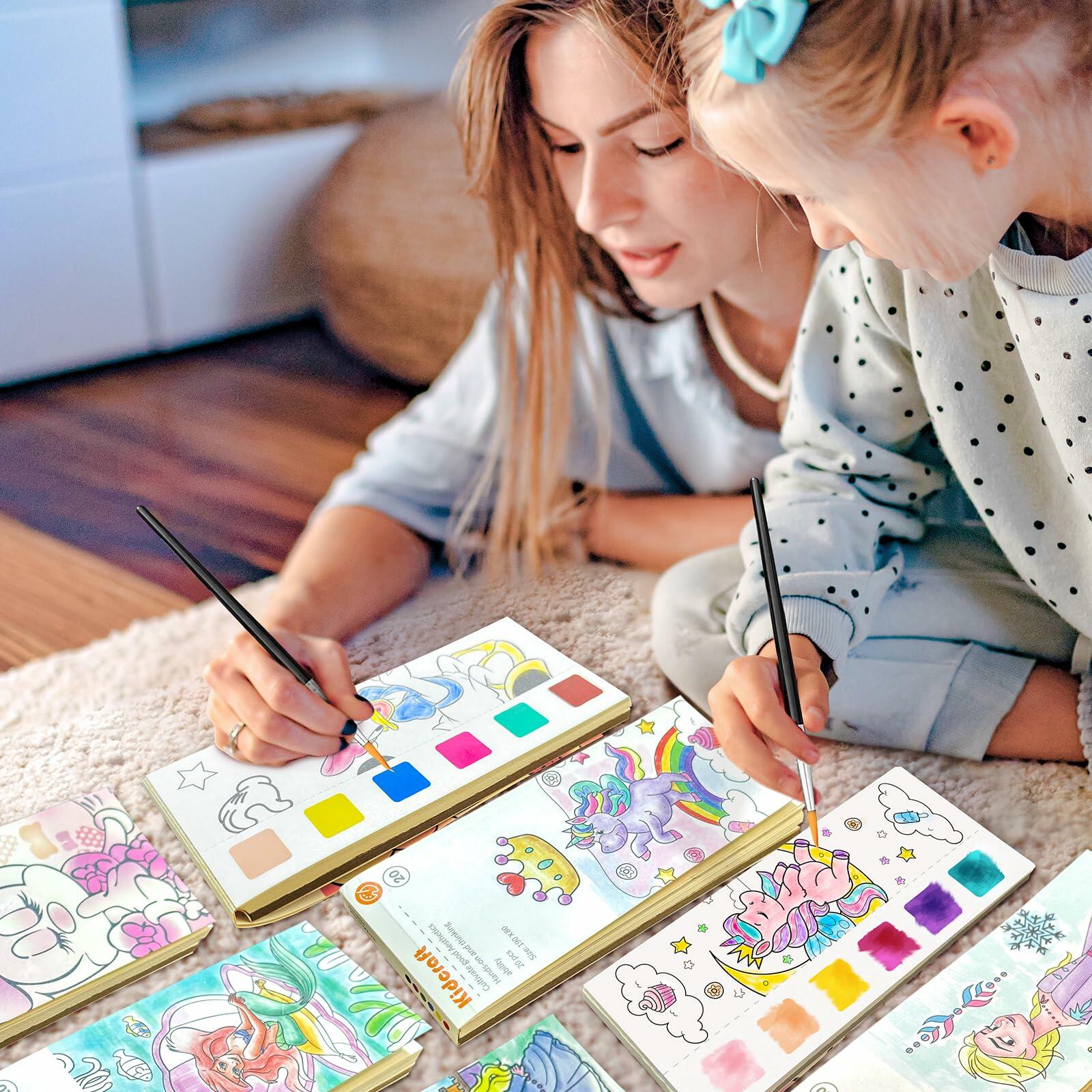 Paint with Water Mermaid Coloring Book Kit Travel Toy Mess Free for Kids