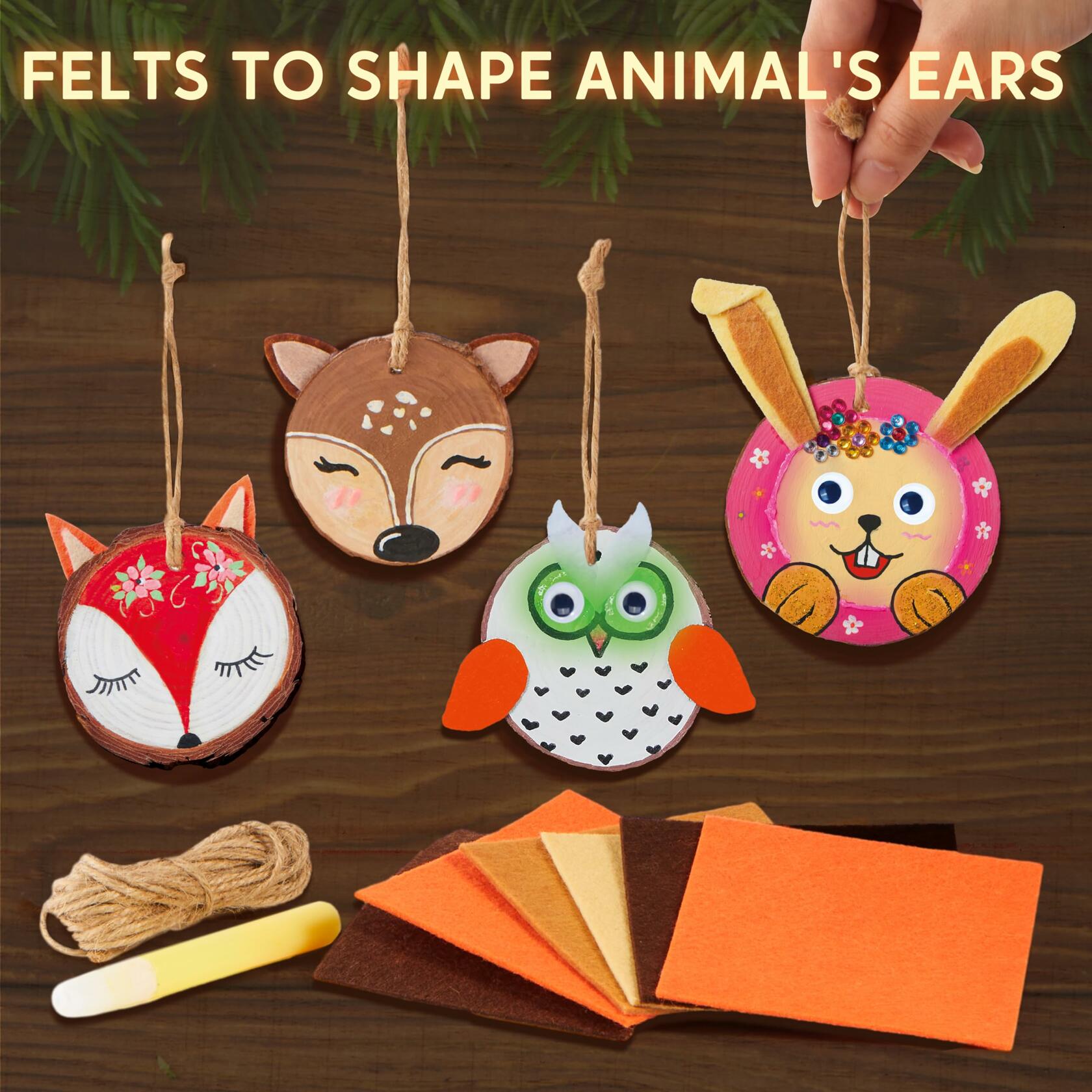 Klever Kits Wooden Glow in The Dark Painting Craft Kit for Kids Ages 6-12