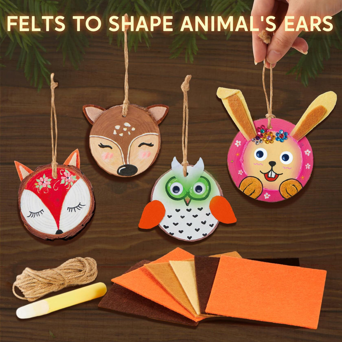 Klever Kits Wooden Glow in The Dark Painting Craft Kit for Kids Ages 6-12