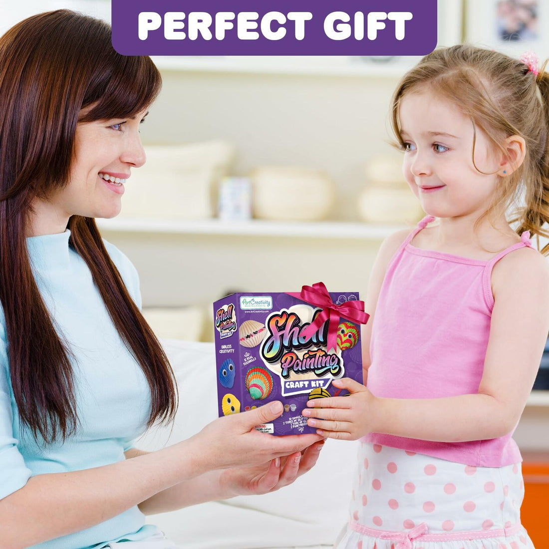 ArtCreativity Shell Painting Kit Kids Craft Supplies Creative Fun Ages 3+