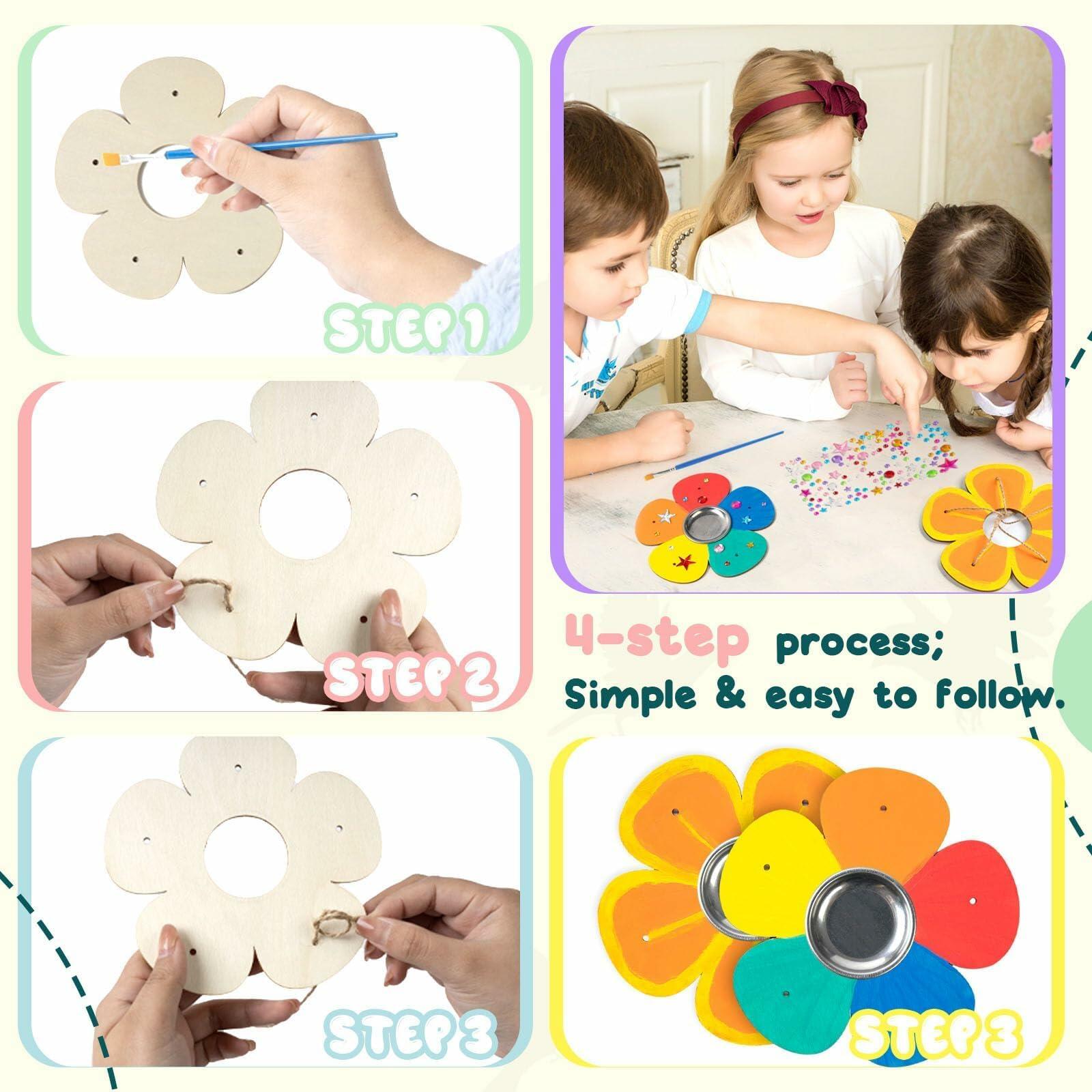 Jestrem Kids DIY Wooden Bird Feeder Kits 3-Pack Outdoor Toys Ages 3-12