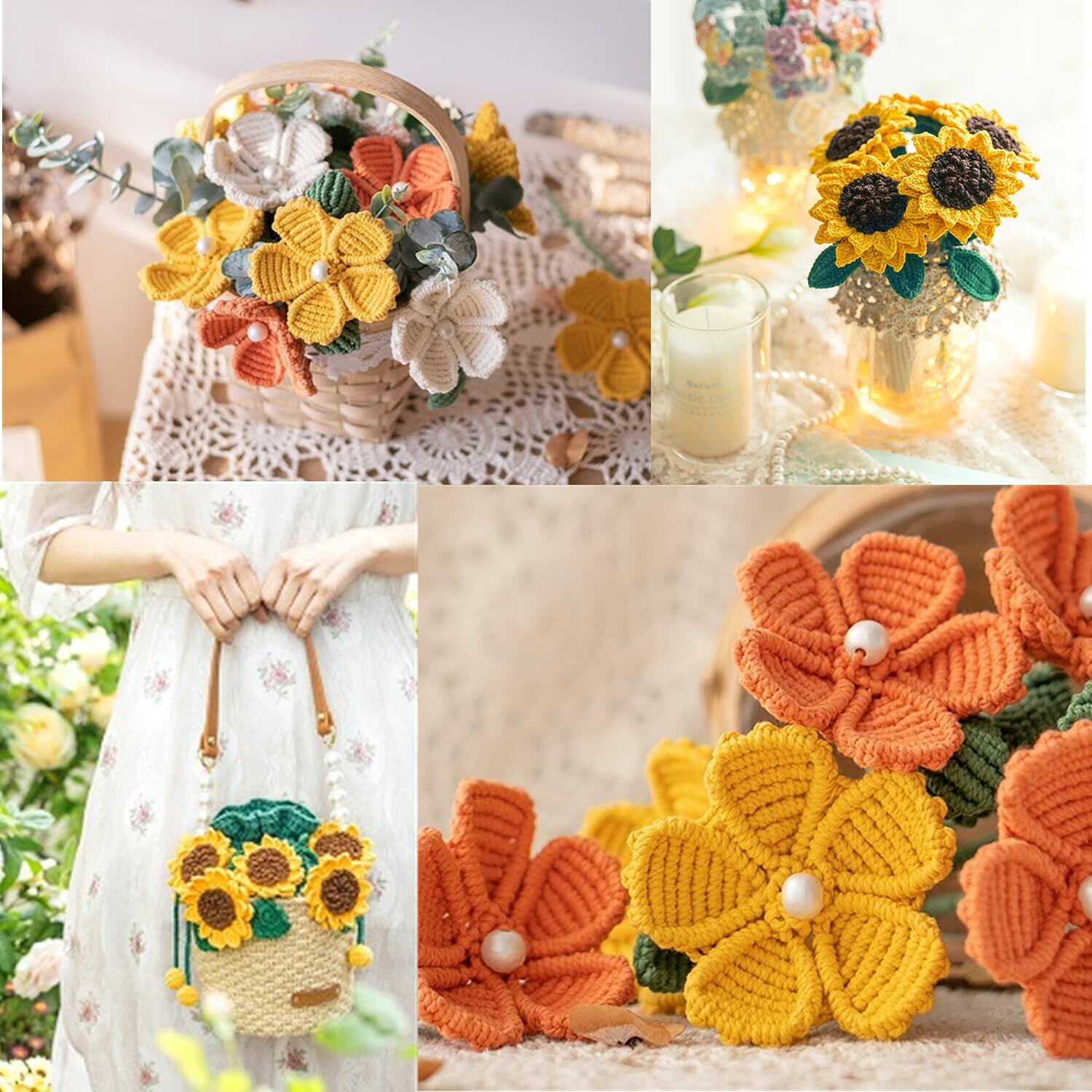 POZEAN 3mm Macrame Cord 220 Yards 100% Cotton Rose Red Cotton Yarn