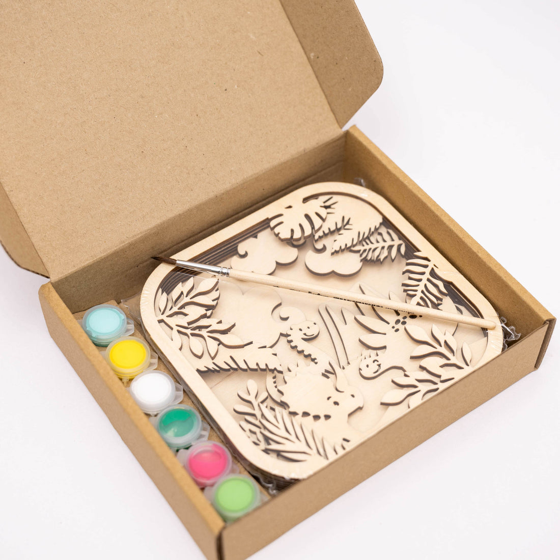 3D DIY Wood Painting Kit for Kids – Dino