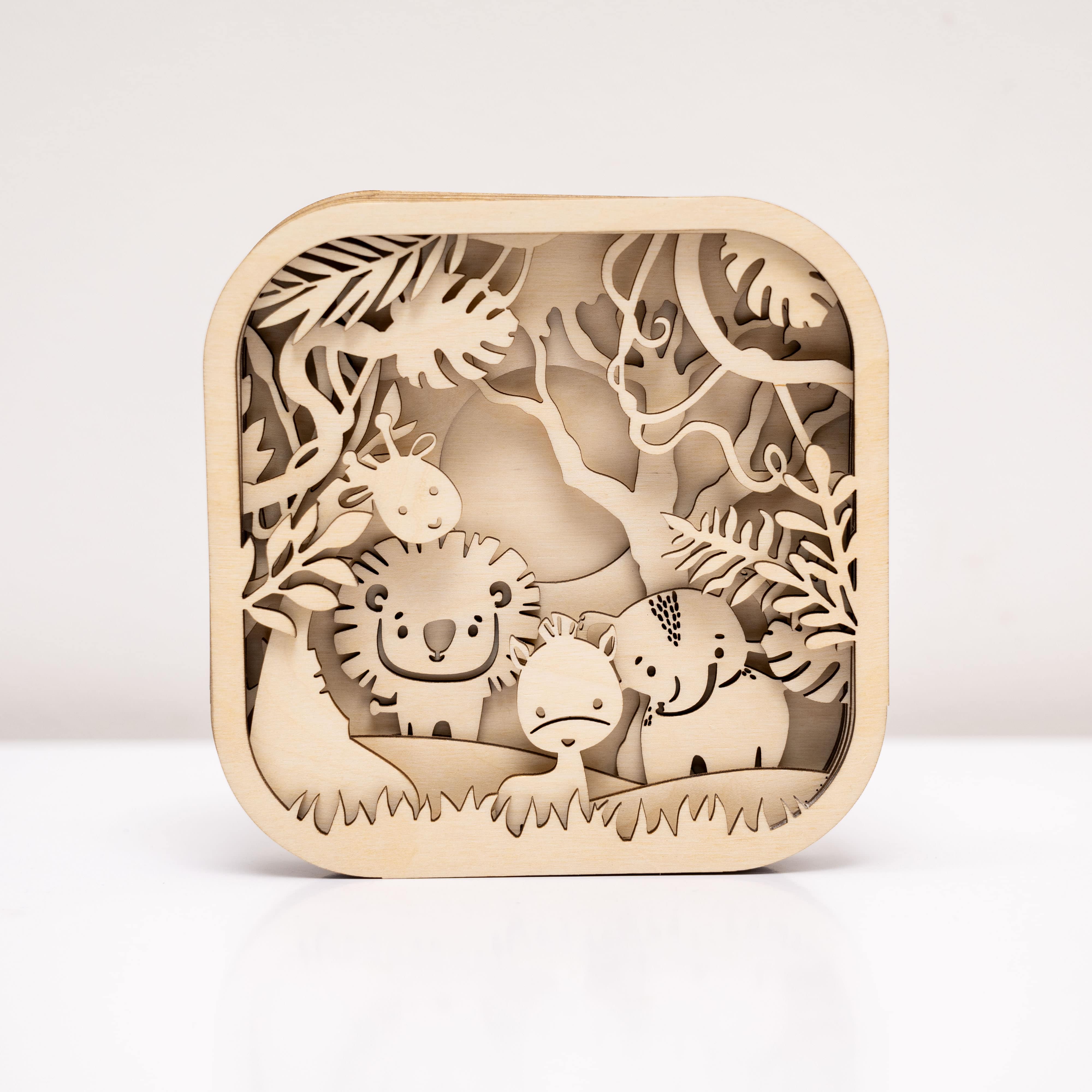 3D DIY Wood Painting Kit for Kids – Safari